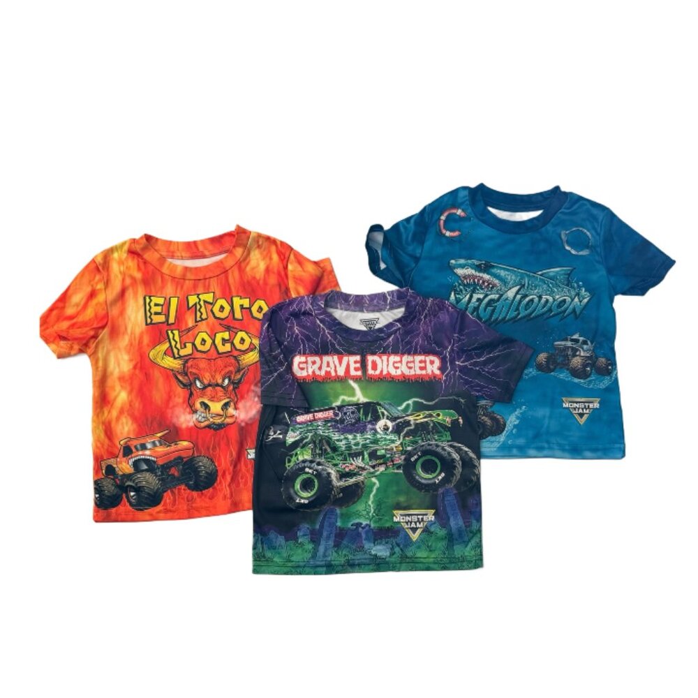 Monster Jam EL TORO LOCO Toddler Boy T-shirt Set | Size 3T